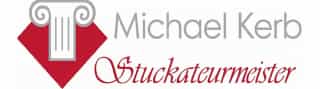 Logo von Stuckateurmeister Michael Kerb in rot-weiss.